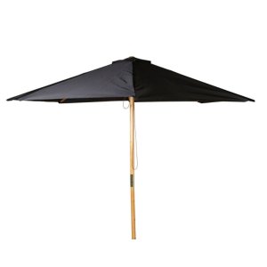 VENTURE DESIGN Naxos parasol 3m - sort polyester og natur tr 