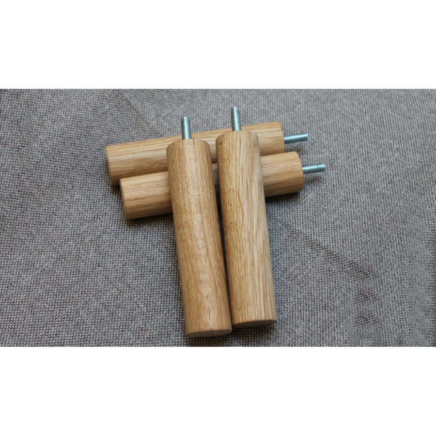 Paris 3-pers. sofa (tre moduler) - lysegr polyester stof og natur egetr