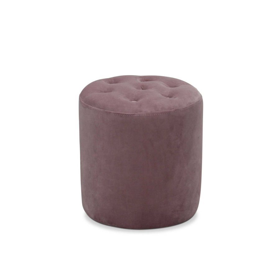 HAGA Pisa puff - rosa flyelsstoff, rund ( 35)