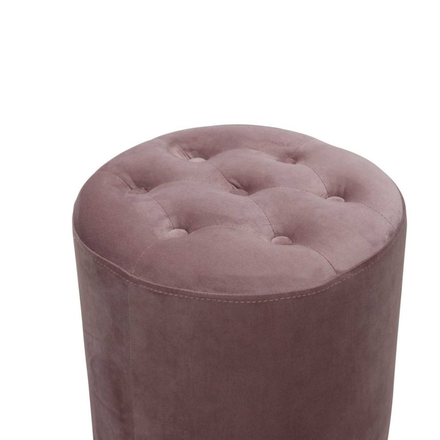 HAGA Pisa puff - rosa flyelsstoff, rund ( 35)