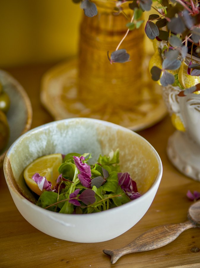 CREATIVE COLLECTION Lacey Schüssel, Gelb, Steingut (T15xH8 cm, 4er-Set)