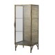 BLOOMINGVILLE Saone Schrank, Messing, gehärtetes Glas (L45xH110xB40 cm)