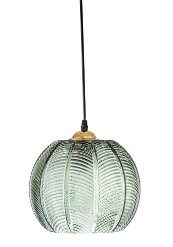 BLOOMINGVILLE Adar Pendelleuchte, Grün, Glas, D22xH20 cm