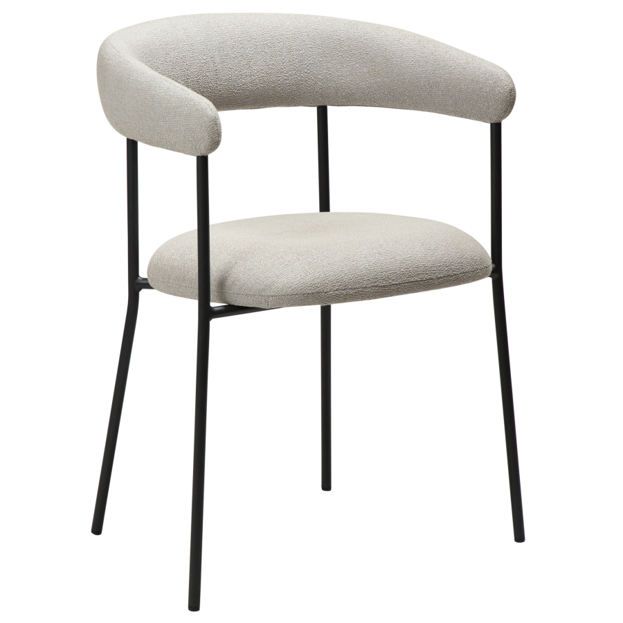 DAN-FORM Plenti lenestol - kashmir bouclé stoff og sort stl