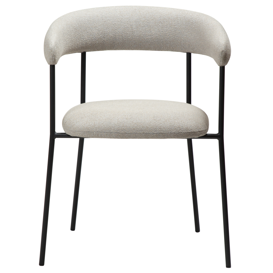 DAN-FORM Plenti lenestol - kashmir bouclé stoff og sort stl