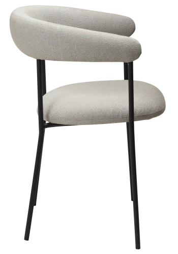 DAN-FORM Plenti lenestol - kashmir bouclé stoff og sort stl