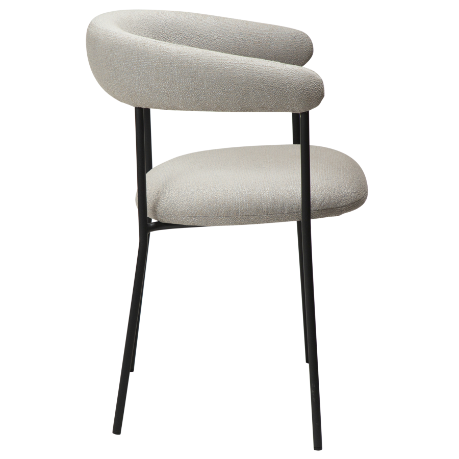 DAN-FORM Plenti lenestol - kashmir bouclé stoff og sort stl