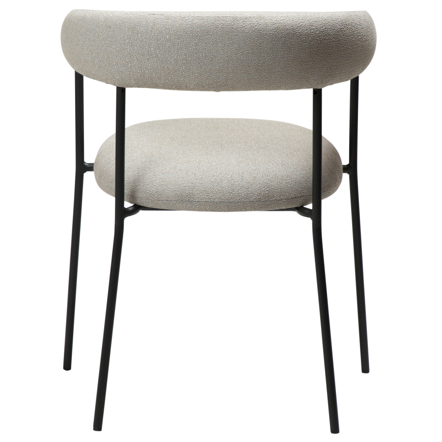 DAN-FORM Plenti lenestol - kashmir bouclé stoff og sort stl