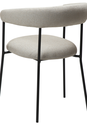 DAN-FORM Plenti lenestol - kashmir bouclé stoff og sort stl