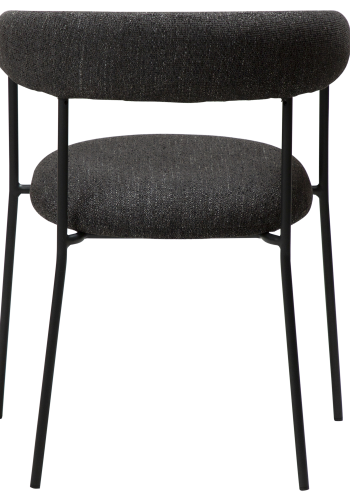 DAN-FORM Plenti Sessel - schwarzer Bouclé-Stoff und schwarzer Stahl