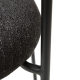 DAN-FORM Plenti Sessel - schwarzer Bouclé-Stoff und schwarzer Stahl