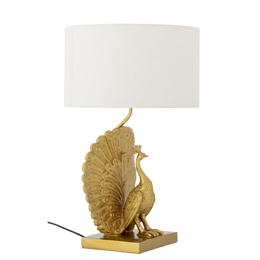 CREATIVE COLLECTION Tischlampe „Peacock“, Gold, Polyresin (T35,5 x H58,5 cm)
