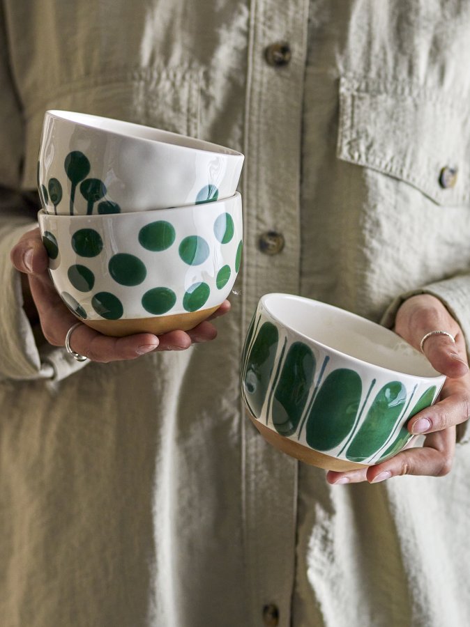 CREATIVE COLLECTION Linora Schale, Grn, Steingut