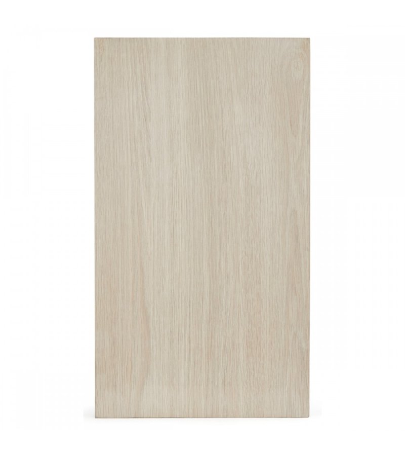 Porto Lite veggskap, m. LED-lys, 3 glassdrer, 3 glasshyller - hvitoljet eikefiner og eik