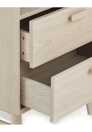 Porto bokhylle, m. 3 hyller og 2 skuffer - hvitoljet eikefiner og tre