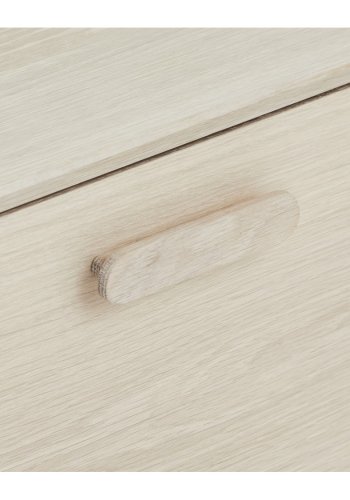 Porto salongbord, m. 2 skuffer og 1 rom - hvitoljet eikefiner og tre (75x120)