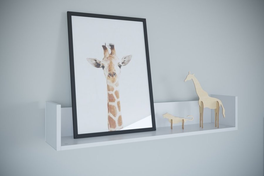 Victor vegghylle - hvit sponplate og MDF (L:94)