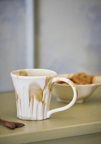 CREATIVE COLLECTION Joseph Becher, Braun, Steingut (D9xH9,5 cm, 4er-Set)