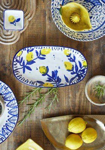 CREATIVE COLLECTION Maxima serveringsfat, bl, steinty