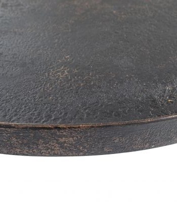 WOOOD Bounds sidebord, rundt - antikk gullkryssfiner og metall (58)