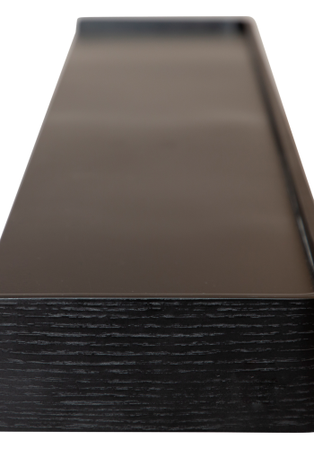 DAN-FORM PROTOPIA Hylle Sortbeiset askefiner og svart metall med svarte metallkroker