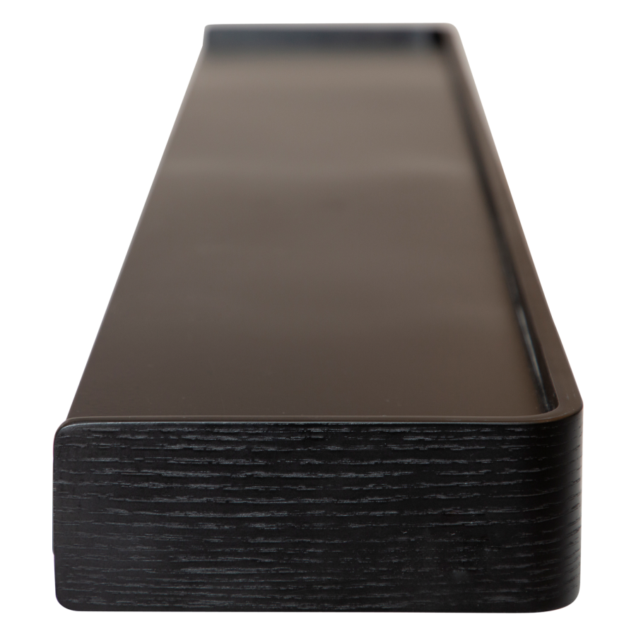 DAN-FORM PROTOPIA Hylle Sortbeiset askefiner og svart metall med svarte metallkroker