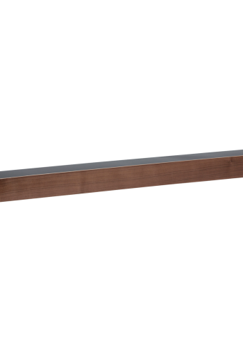 DANFORM Protopia Wandregal, groß, mit 9 Haken – braunes Walnussfurnier und schwarzes Metall