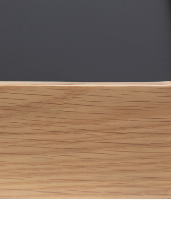 DANFORM Protopia Wandregal, groß, mit 9 Haken – weiß gekalktes Eichenfurnier und schwarzes Metall