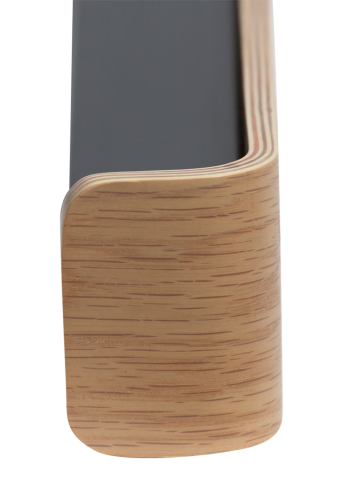 DANFORM Protopia Wandregal, klein, mit 9 Haken – weiß gekalktes Eichenfurnier und schwarzes Metall