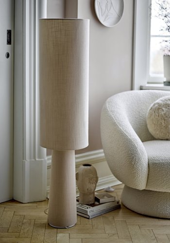 BLOOMINGVILLE Emmie gulvlampe - naturlig lin
