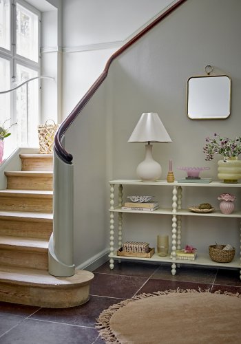 BLOOMINGVILLE Heide bordlampe, hvit, steinty