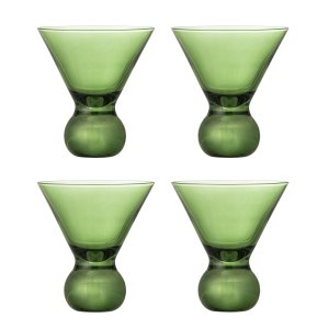 BLOOMINGVILLE Corliss cocktailglas - grn glas (D9,5xH11) (st af 4)
