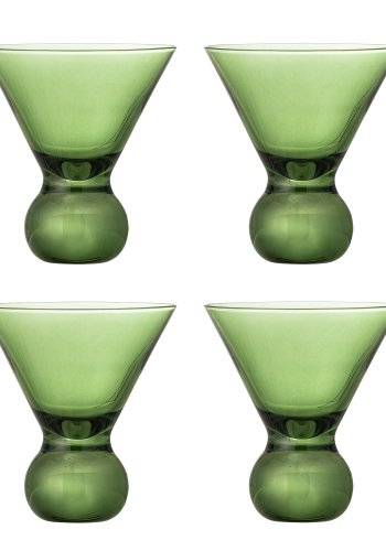 BLOOMINGVILLE Corliss Cocktailglas, Grn, Glas (D9,5xH11 cm, 4er-Set)