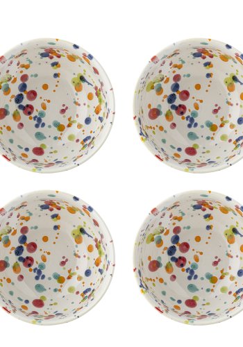 BLOOMINGVILLE Freckles Schssel, Rot, Steingut (D11,5xH6 cm, 4er-Set)