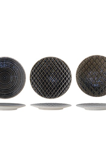 CREATIVE COLLECTION Elanor Teller, Blau, Steingut