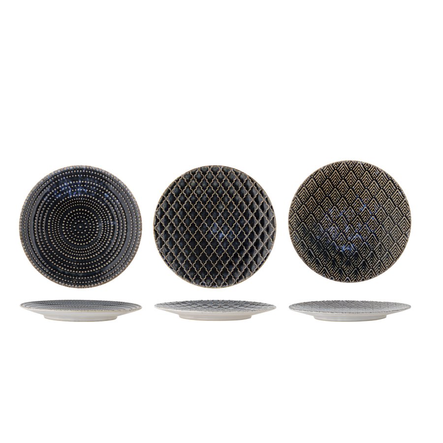 CREATIVE COLLECTION Elanor Teller, Blau, Steingut