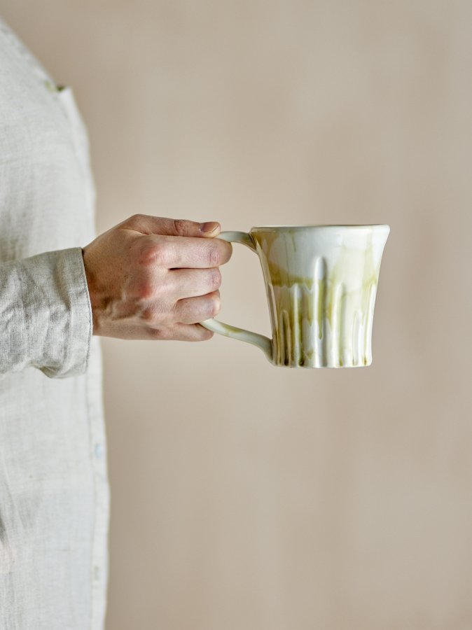 CREATIVE COLLECTION Joseph Becher, Grün, Steingut (T9xH9,5 cm, 4er-Set)