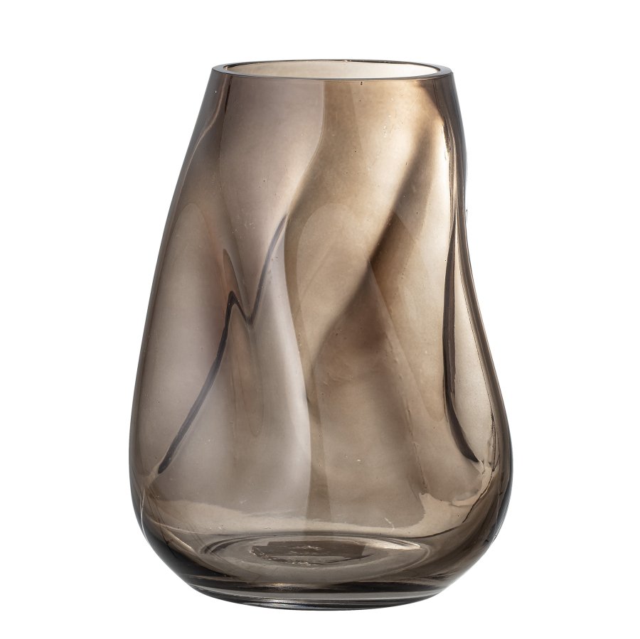 BLOOMINGVILLE Ingolf vase, brun, glass, L19,5xH26xB18 cm
