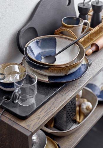 BLOOMINGVILLE Jules Tallerken, Gr, Steinty, D28,5xH2 cm