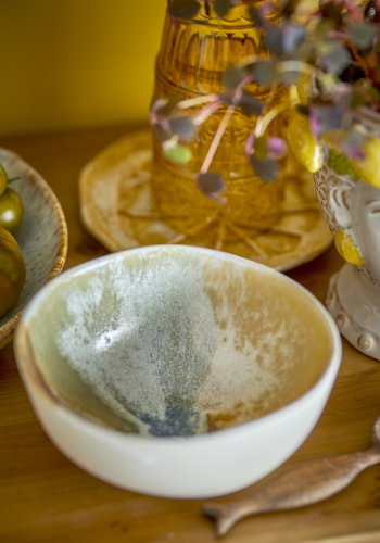 CREATIVE COLLECTION Lacey Schüssel, Gelb, Steingut (T15xH8 cm, 4er-Set)