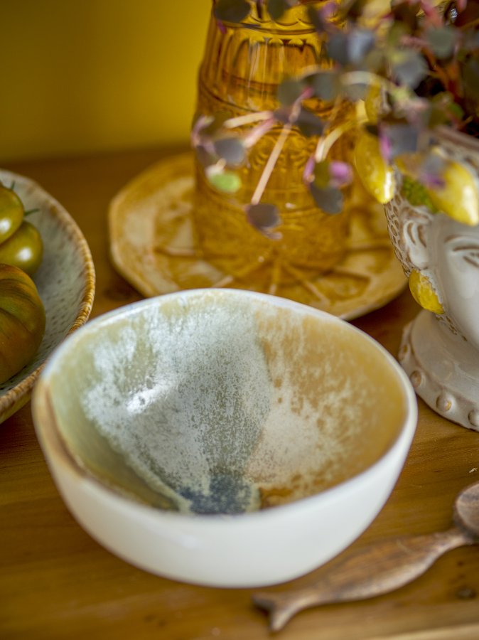 CREATIVE COLLECTION Lacey Schüssel, Gelb, Steingut (T15xH8 cm, 4er-Set)