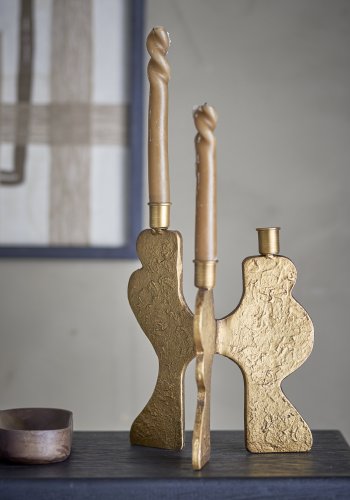 BLOOMINGVILLE Lux lysestage - guld metal