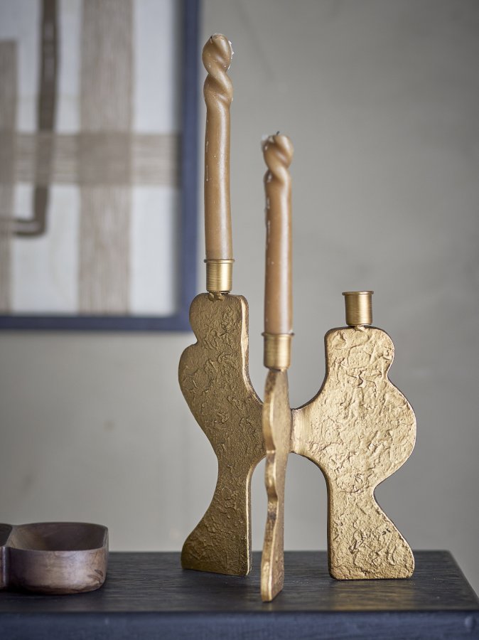 BLOOMINGVILLE Lux lysestage - guld metal