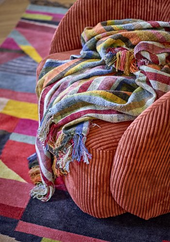 BLOOMINGVILLE Loggia-teppe, rd, bomull