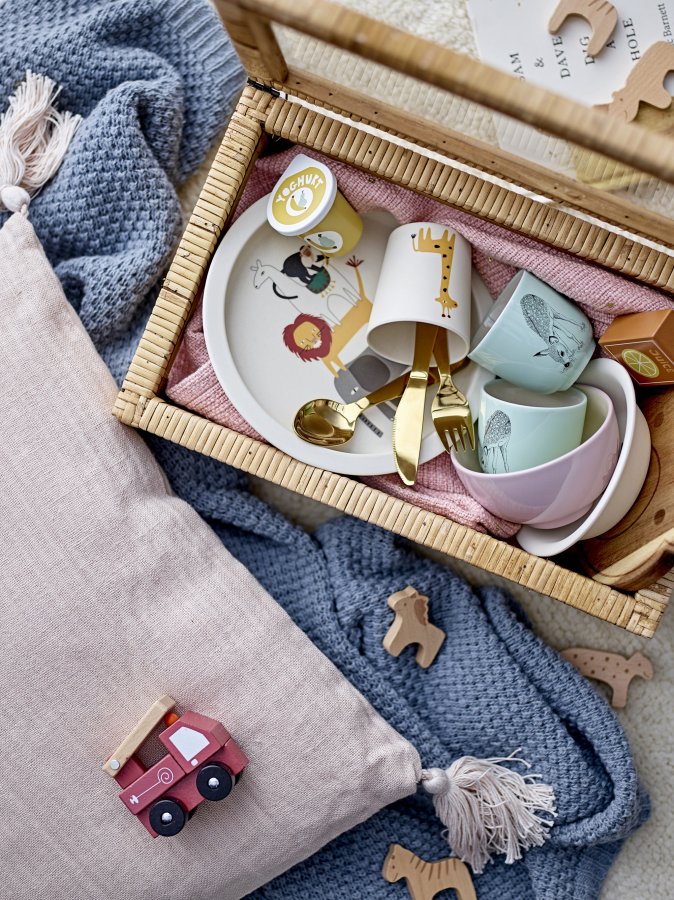 BLOOMINGVILLE Lally Box med lokk, Natural, Rattan, sett med 2, L32xH9xB17/L39xH15,5xB24 cm