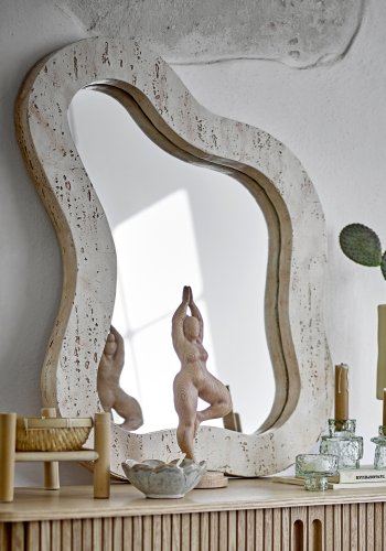 BLOOMINGVILLE Meg veggspeil, naturlig, harpiks