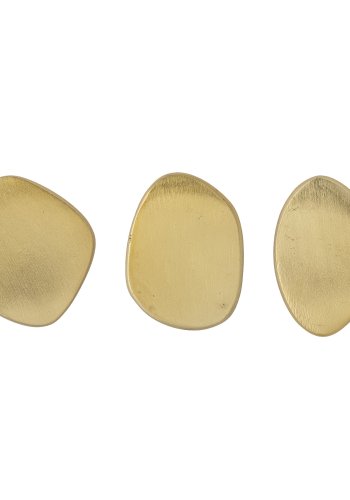 BLOOMINGVILLE fergekrok, messing, aluminium, sett med 3, L4xH3xB4 cm