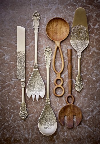 BLOOMINGVILLE Kalima salatsett, messing