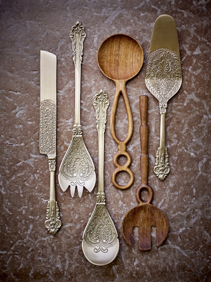 BLOOMINGVILLE Kalima salatsett, messing