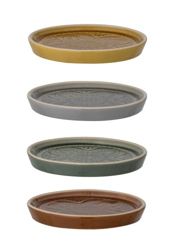 BLOOMINGVILLE Rani tallerken, grnn, steinty, sett med 4, D11xH1,5 cm